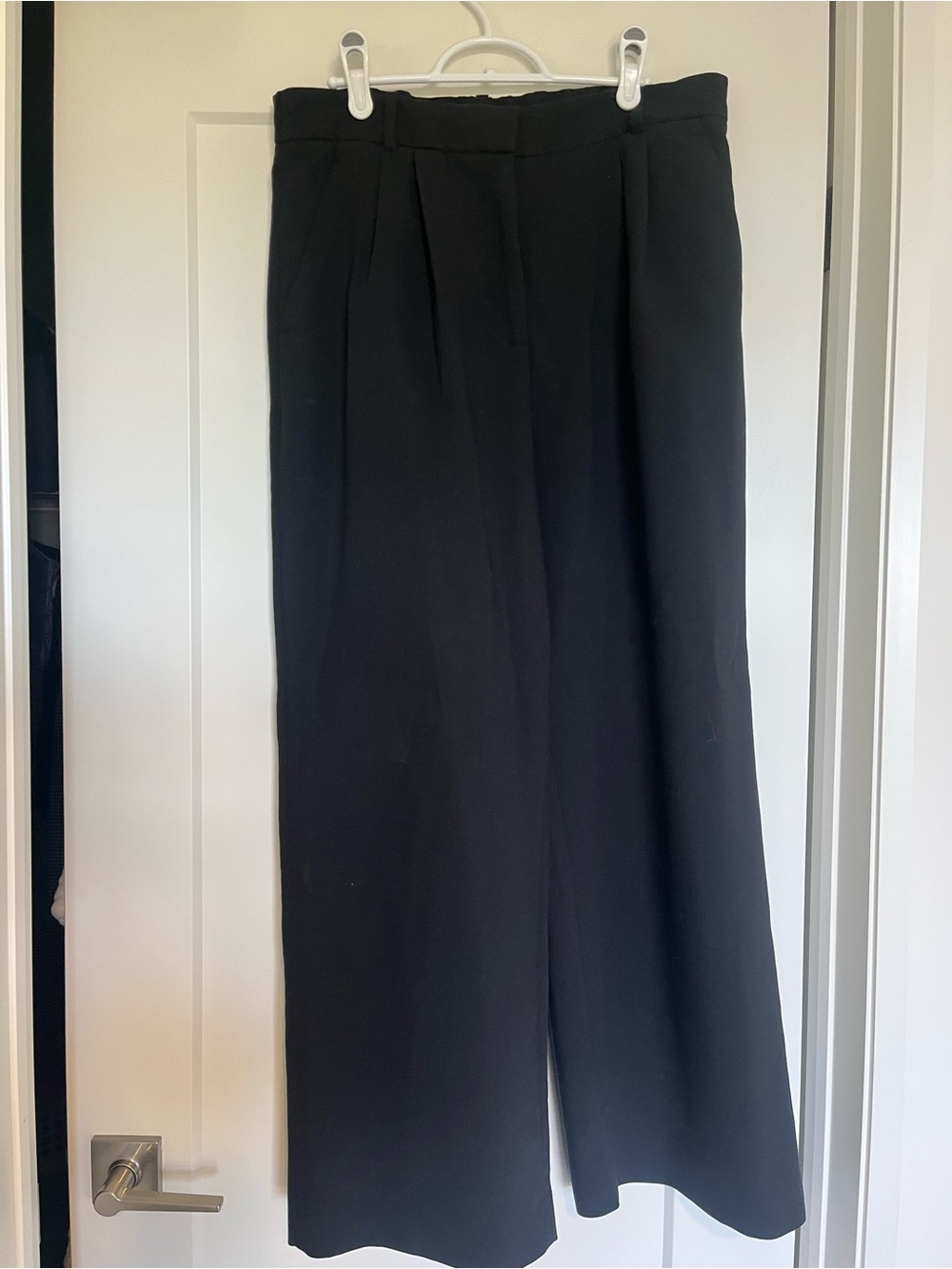 Abercrombie & Fitch Black Wide-Leg High-Rise Pants